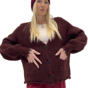 cardigan con bottoni e tasche frontali bottoncino